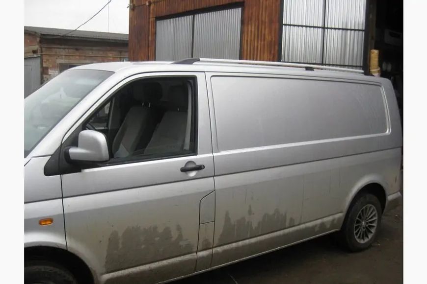 Рейлінги Хром Коротка база, Металеві ніжки Volkswagen T5 Transporter 2003-2010 рр. met053/3 фото