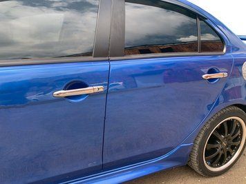 Mitsubishi Lancer X З 2008 року Накладки на ручки (4 шт) Без чіпа, OmsaLine - Італійська нержавійка 4911041 фото