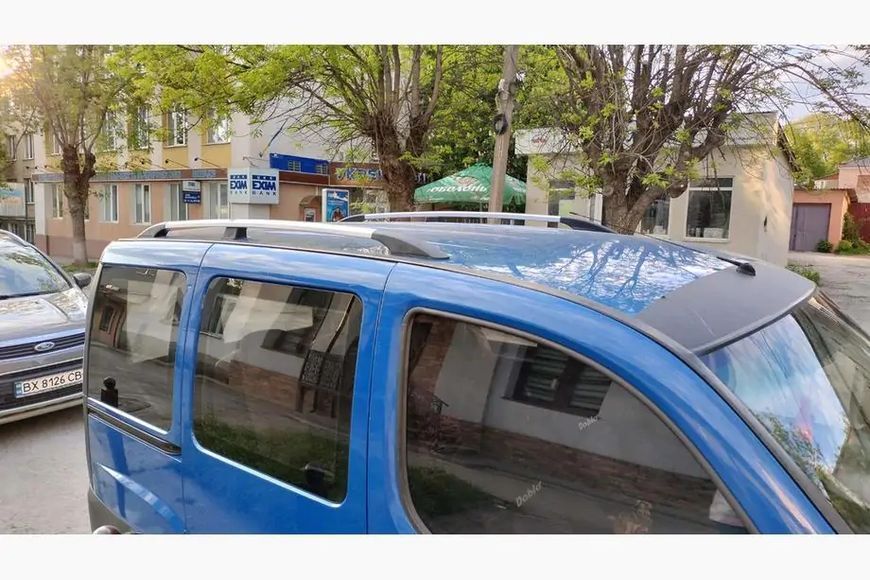 Рейлінги Хром (пласт. ніжки) Максі база, пластикові ніжки Fiat Doblo I 2005-2010 рр. hpc012/2 фото