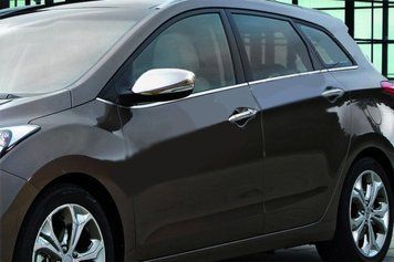 Hyundai Elantra 2011-2015 Накладки на дзеркала з вирізом під поворот (2 шт., нерж) 3214112/1 фото