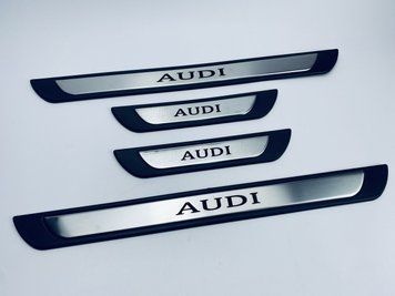 Накладки на пороги для Audi A4 B9 2015-2019 (хром-пласт) TAN24 00-00014074/17 фото