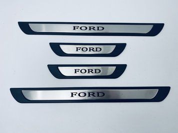 Накладки на пороги Ford Focus 2 2008-2010 (хром-пласт) TAN24 00-00011728/17 фото