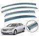 Дефлектор вікна для Hyundai Sonata 2010-2015 з нерж. хром полоскою 00-00014188 фото 1