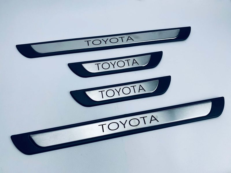 Накладки на пороги Toyota Land Cruiser Prado 120 (хром-пласт) TAN24 00-00011750/28 фото