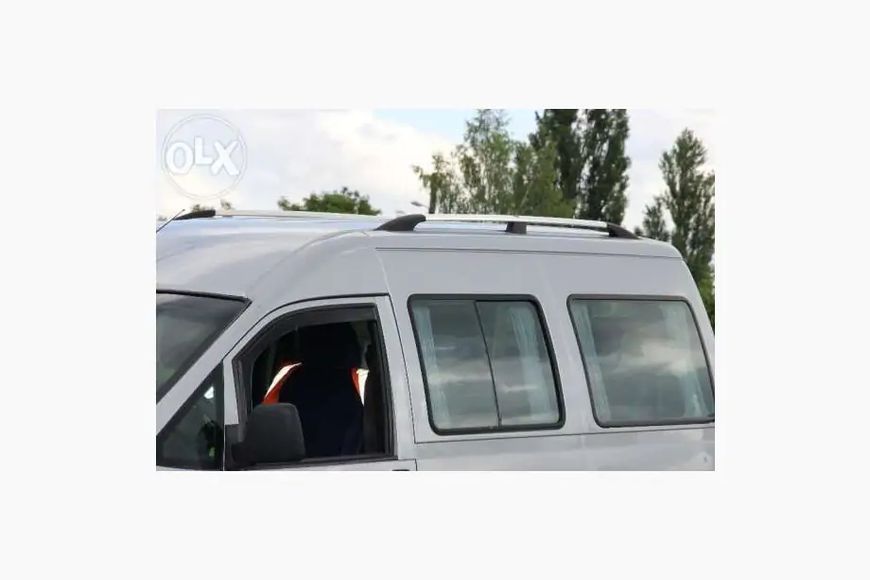 Рейлінги ХРОМ Стандартна база, чавунні ніжки Peugeot Expert 1995-2007 рр. met097/2 фото