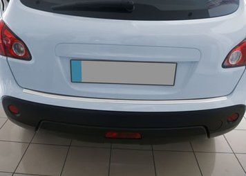 Nissan Qashqai 2007-2010 Накладка на задній бампер OmsaLine (нерж.) Глянець, +2 база 5021094 фото