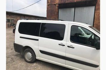 Рейлінги чорні Коротка база, Металеві ніжки Citroen Jumpy 2007-2017 рр. met045/3 фото