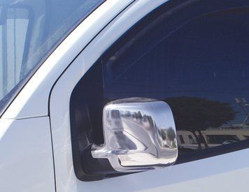 Fiat Fiorino; Qubo З 2008 року Накладки на дзеркала Повні (2 шт) OmsaLine - Італійська нержавійка 5720111/1 фото