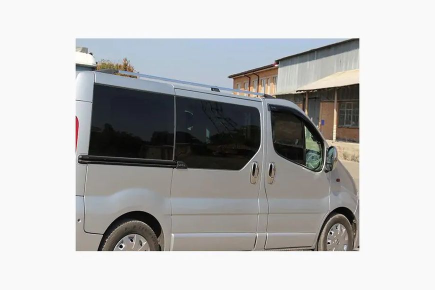 Рейлінги Хром Коротка, чавунні ніжки Renault Trafic 2001-2015 рр. met066/3 фото