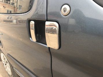 Citroen Berlingo 1996-2008 Накладки на ручки (нерж.) Дві передні, дві зсувних дверей car2013 фото