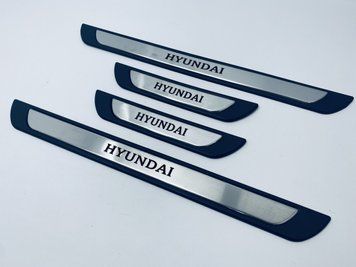Накладки на пороги Hyundai ix45 2012+ (хром-пласт) TAN24 00-00011730/13 фото