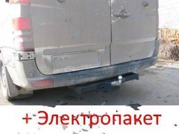 Фаркоп зйомний на Mercedes Sprinter 2006-- L=3665/4350 з підніжкою МД.26 МД.26 фото