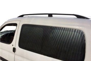 Рейлінги Чорні Чавунні ніжки, встановлення на клей Peugeot Partner 1996-2008 рр. met040/1 фото