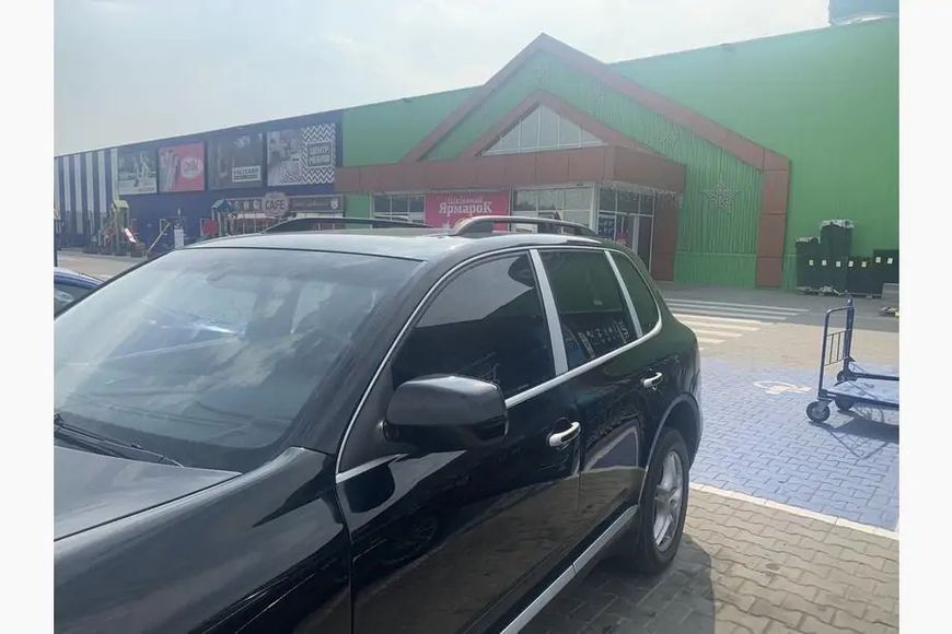 Рейлінги Skyport (чорний мат) Volkswagen Touareg 2002-2010 рр. skp065/2 фото