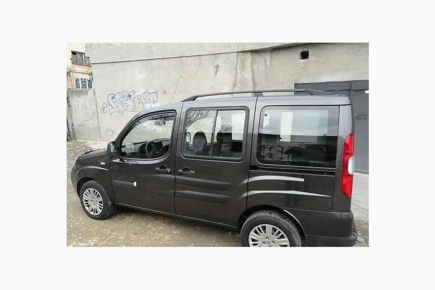 Рейлінги Чорні Металеві ніжки Fiat Doblo I 2001-2005 рр. met019/1 фото
