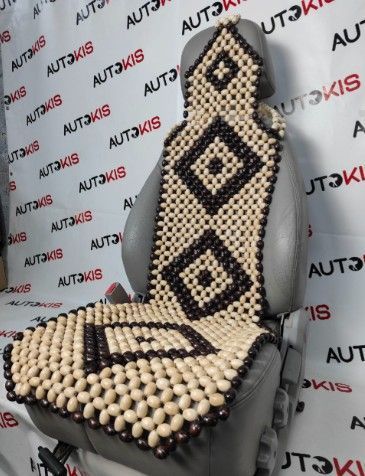 Накидка із дерева на крісло в автомобіль з підголовником (130см х 48см) 28978 фото