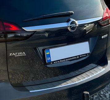 Opel Zafira C 2011-2019 Накладка на задній бампер Carmos (нерж) car8645 фото