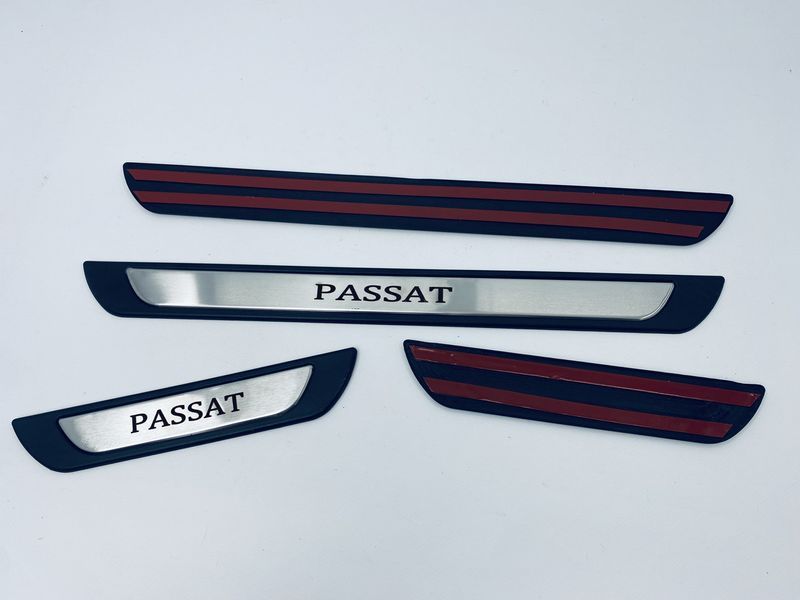 Накладки на пороги Volkswagen Passat B6 (хром-пласт) TAN24 00-00011724 фото
