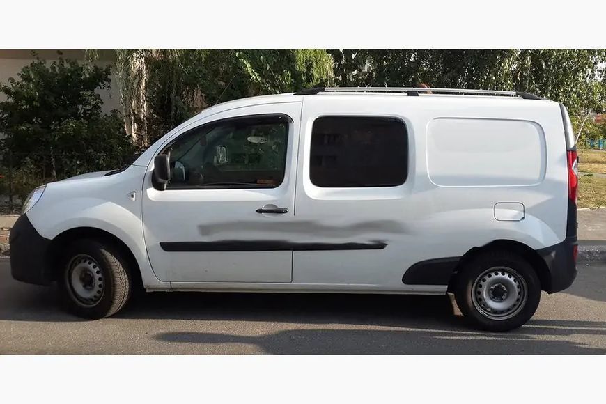 Рейлінги хром Максі база, Чавунні ніжки Renault Kangoo 2008-2020 рр. met028/2 фото