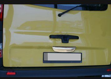 Nissan Primastar 2002-2014 Хром планка над номером (нижня, нерж) OmsaLine - Італійська нержавійка 6124052/1 фото