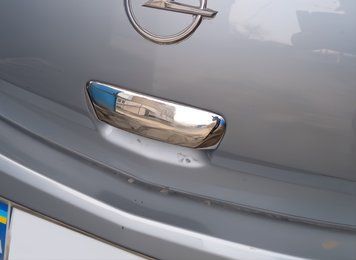 Opel Corsa D 2007-2014 Накладка на ручку задніх дверей (нерж) OmsaLine - італійська нержавійка 5213051 фото