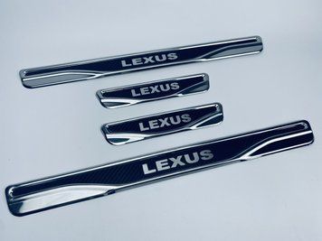 Накладки на пороги для Lexus LS 2007-2017 (хром-пласт) TAN24 00-00014077/13 фото