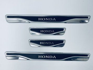 Накладки на пороги Honda CR-V 3 2007-2012 (хром-карбон) TAN24 00-00011762/16 фото