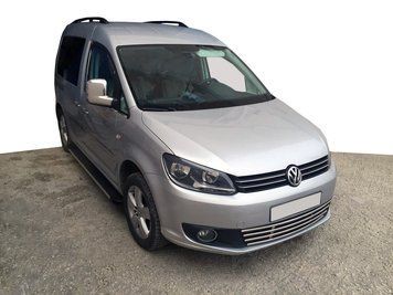 Volkswagen Caddy 2010-2015 Накладки на дзеркала хром (2 шт) Полірована нержавіюча сталь car200043/2 фото