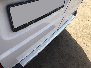 Mercedes Vito W639 2004-2014 Накладка на задній бампер з загином (Omsa, нерж.) Глянець 4721093 фото