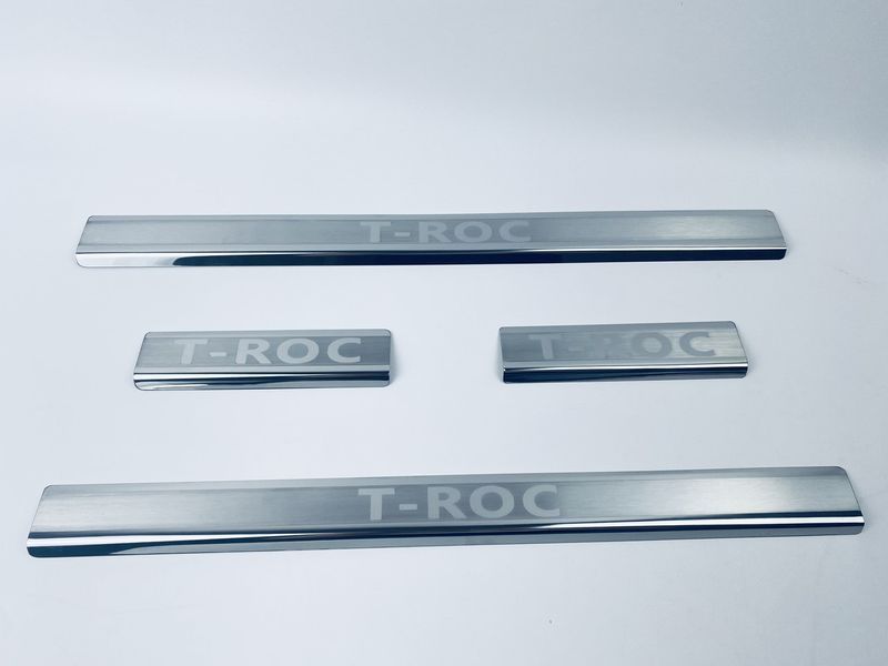 Накладки на пороги Volkswagen T-Roc 2017+ 4шт (TAN24) 00-00011258 фото