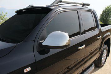 Volkswagen Amarok 2010-2022 Накладки на дзеркала (2 шт, нерж.) OmsaLine - Італійська нержавіюча сталь 7530111/1 фото