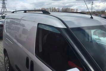 рейлінги чорні Стандартна, Металеві ніжки Fiat Doblo II 2010-2022 рр. met012/1 фото