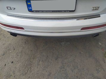 Audi Q7 2005-2015 Накладка на задній бампер Carmos (нерж.) car161512 фото