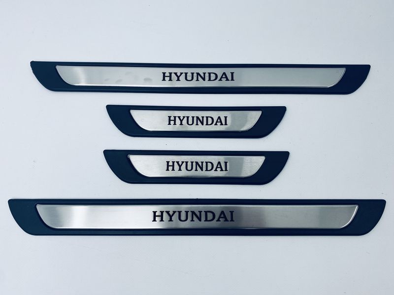 Накладки на пороги Hyundai Santa FE 2 2006+ (хром-пласт) TAN24 00-00011730/10 фото