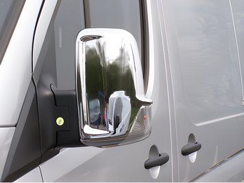 Mercedes Sprinter W906 2006-2018 Накладки на дзеркала (2 шт) Omsa, Італійська нержавійка 4724111 фото