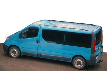 Рейлінги Чорні Коротка база, Метал. ніжки Nissan Primastar 2002-2014 рр. met067/1 фото
