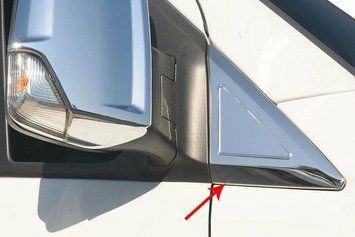 Mercedes Sprinter W906 2006-2018 Накладка біля дзеркал (2 шт., нерж) OmsaLine - Італійська нержавійка 4724113 фото