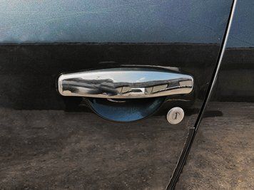 Dacia Sandero 2007-2013 Накладки на ручки (4 шт., нерж.) OmsaLine - Італійська нержавійка 2020041/5 фото