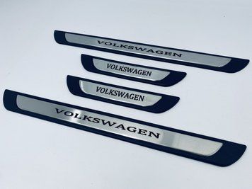 Накладки на пороги Volkswagen Jetta A5 (хром-пласт) TAN24 00-00011723/19 фото