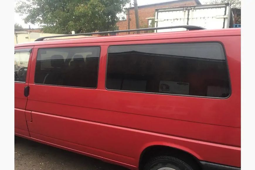 Рейлінги Чорні Довга база, Металеві ніжки Volkswagen T4 Transporter met048/2 фото