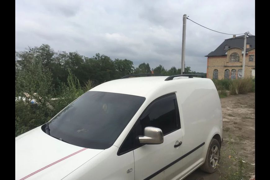 Рейлінги чорні Станд. база, Пластикові ніжки Volkswagen Caddy 2015-2020 рр. hpb081/1 фото