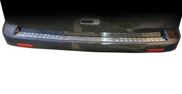 Volkswagen T5 2003-2010 Накладка на задній бампер пряма (Omsa, нерж) 7522093 фото