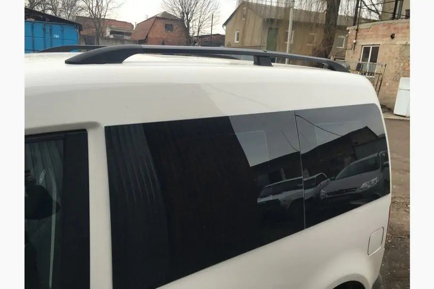 Рейлінги чорні Станд. база, Металеві ніжки Volkswagen Caddy 2015-2020 рр. met00410/2 фото