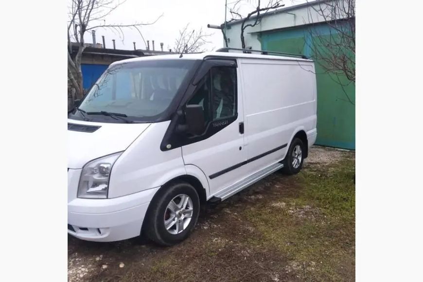 Рейлінги чорні Металеві кінцевики Ford Transit 2000-2014 рр. met048/1 фото