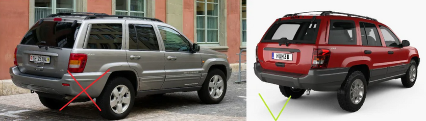 Бризковики Jeep Grand Cherokee WJ 1999-2004 (повний кт 4шт) MF.GJGC99 фото