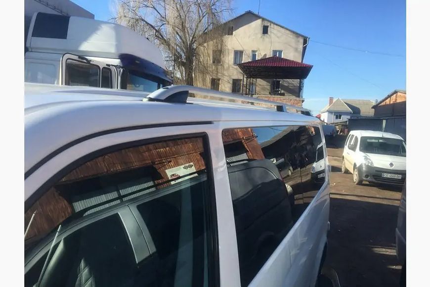 Рейлінги CROWN (сірий мат) Довга база Volkswagen T5 Transporter 2003-2010 рр. skp069/3 фото