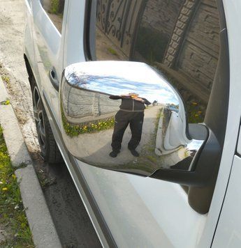 Renault Kangoo 2008-2020 Накладки на дзеркала (2 шт) OmsaLine - Італійська нержавійка 6122112 фото
