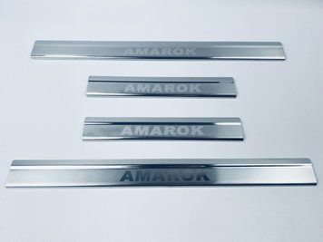 Накладки на пороги Volkswagen Amarok 2010+ 4шт (TAN24) 00-00011257 фото