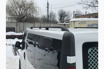 Рейлінги чорні Коротка, чавунні ніжки Renault Trafic 2001-2015 рр. met067/2 фото
