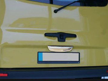 Opel Vivaro 2001-2015 Хром планка над номером (нижня, нерж) З написом, Carmos - Турецька сталь car8126 фото